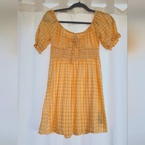 Yellow Gingham Urban Outfitters Dress